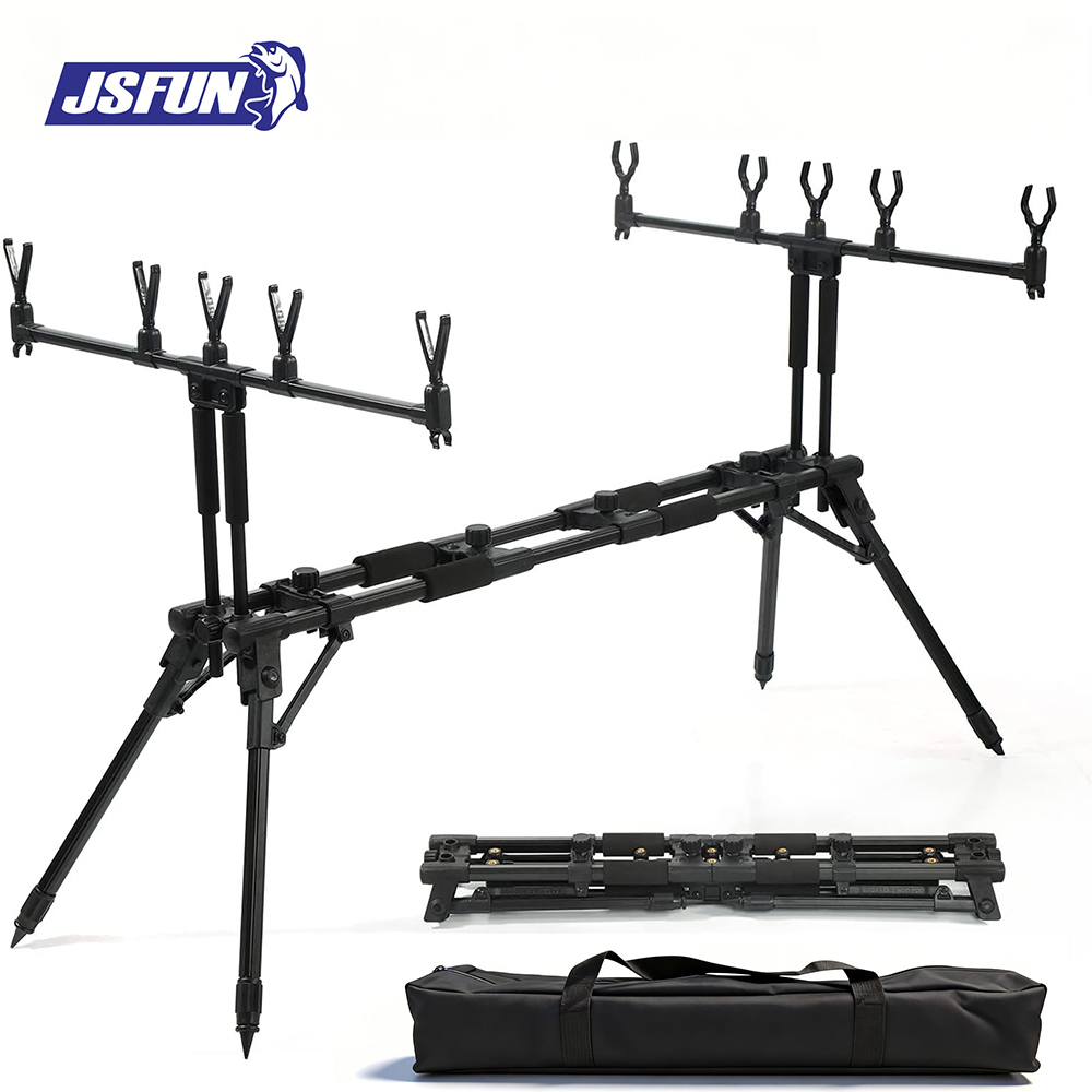 Fishing Rod Pod - JSFUN Adjustable 5-Rod Fishing Rod Stand
