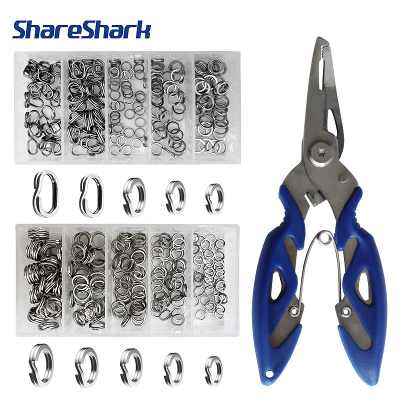 Fishing Equipment Used - ShareShark 200pcs Stainless Steel Split Ring