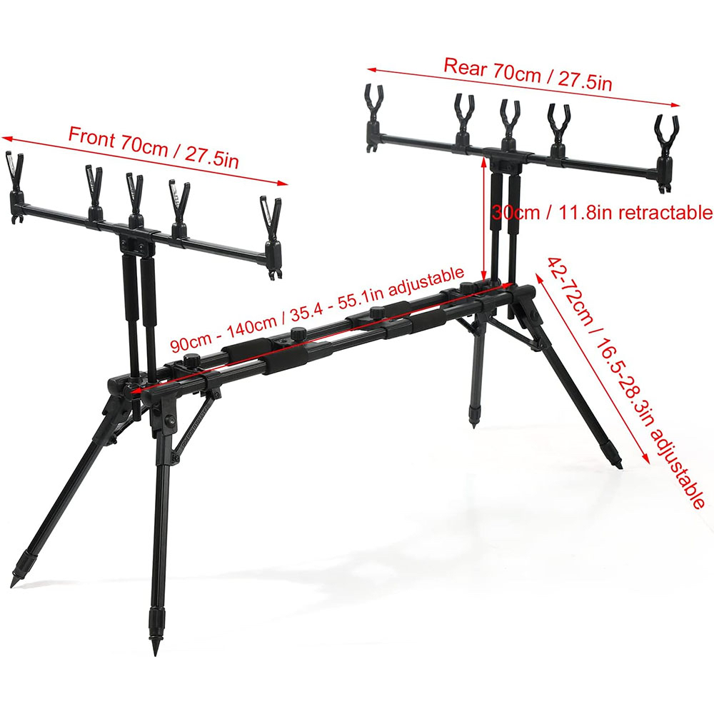 JSFUN  Adjustable 5-Rod Fishin - Fishing Rod Pod review and price