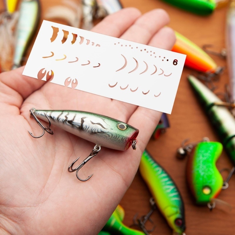  6Pcs Fishing Lure Drawing Tem - Fishing Equipment Used review and price