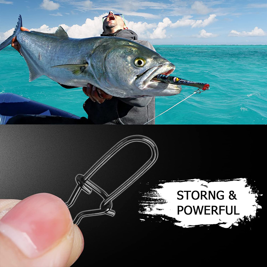 50Pcs Crankbait Snaps Stainles - Fishing Equipment Used review and price