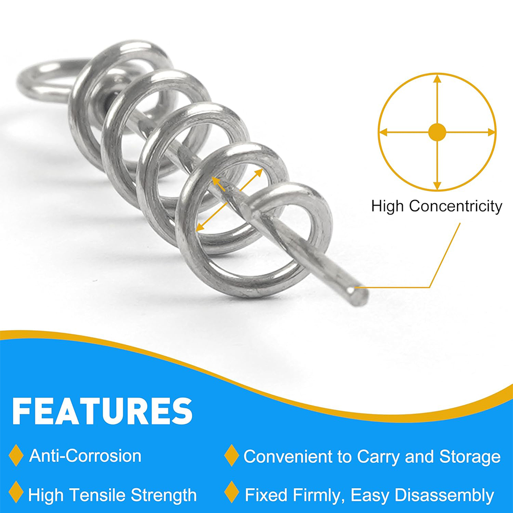 50Pcs Spring Twist Lock Fishin - Fishing Equipment Used review and price