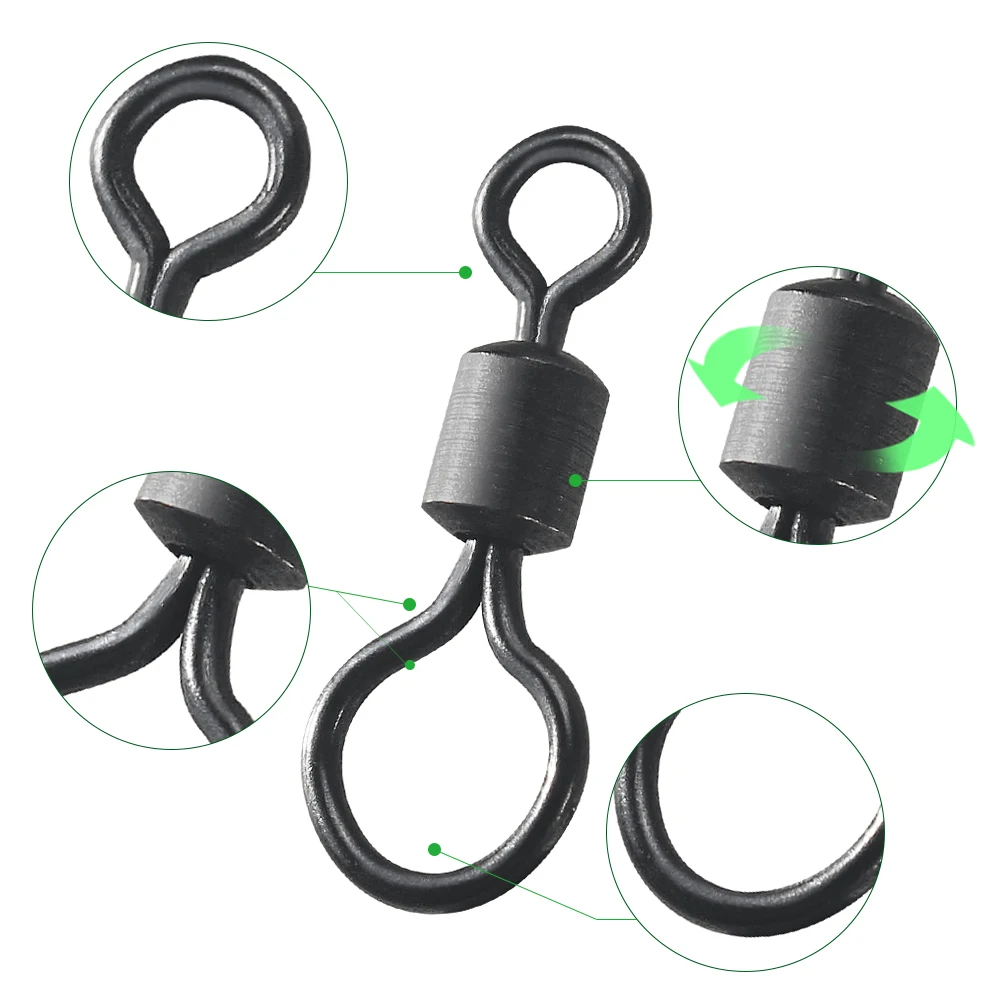 100pcs Carp Fishing Swivel Big - Fishing Equipment Used review and price