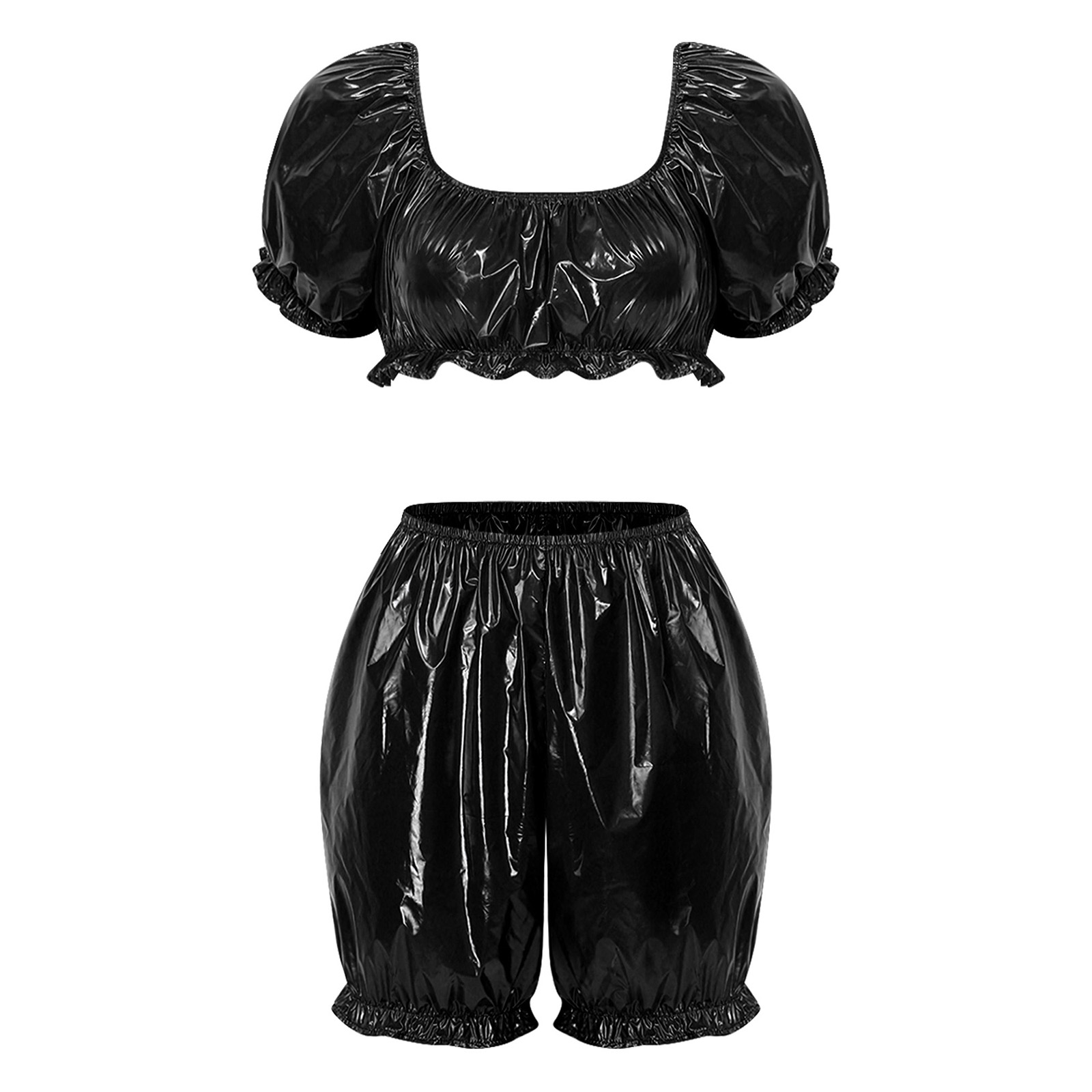 Womens Wet Look PU Leather Clu - Waders review and price